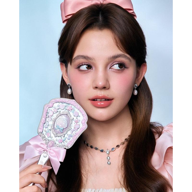 Flower Knows - Pink Seashell Shell's Jewel Collection Hand Mirror