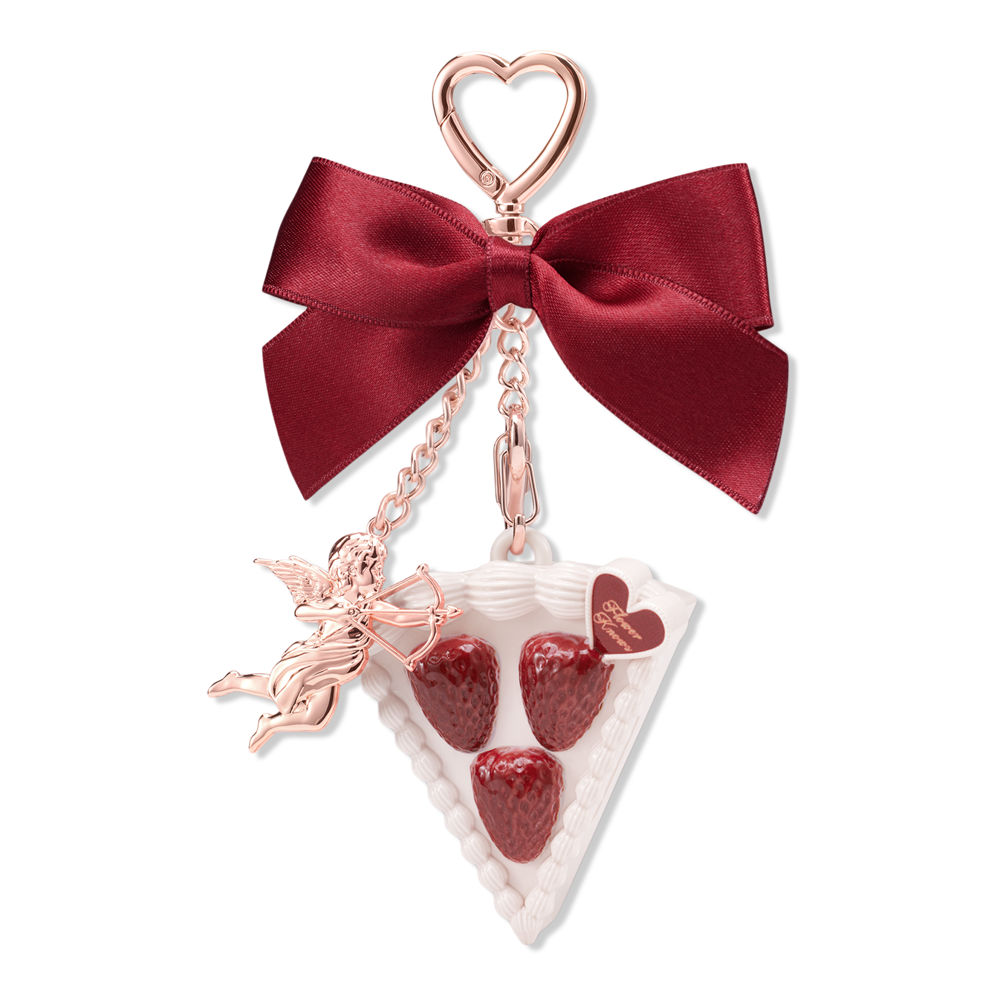 Flower Knows Strawberry Cupid Collection Solid Perfume & Angel Key Chain Set #1