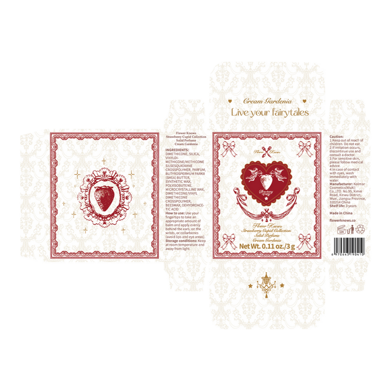 Flower Knows - Cream Gardenia Strawberry Cupid Collection Solid