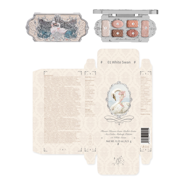 Flower Knows Swan Ballet Series Six-Color Makeup Palette #5