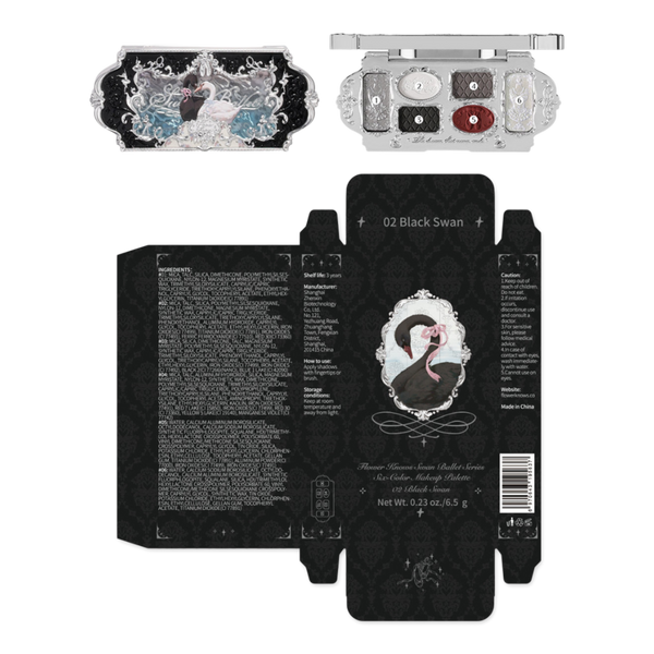 Flower Knows Swan Ballet Series Six-Color Makeup Palette #6