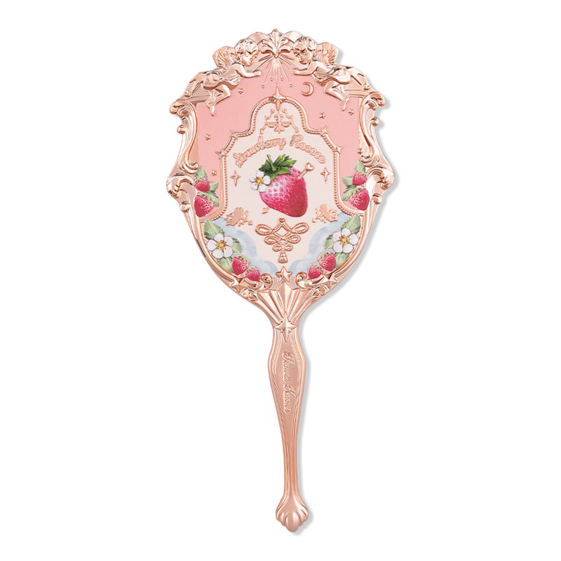 鏡細工/Mirrormade 英語一枚 Flower Knows - Soft Pink Strawberry Rococo Series Hand Mirror