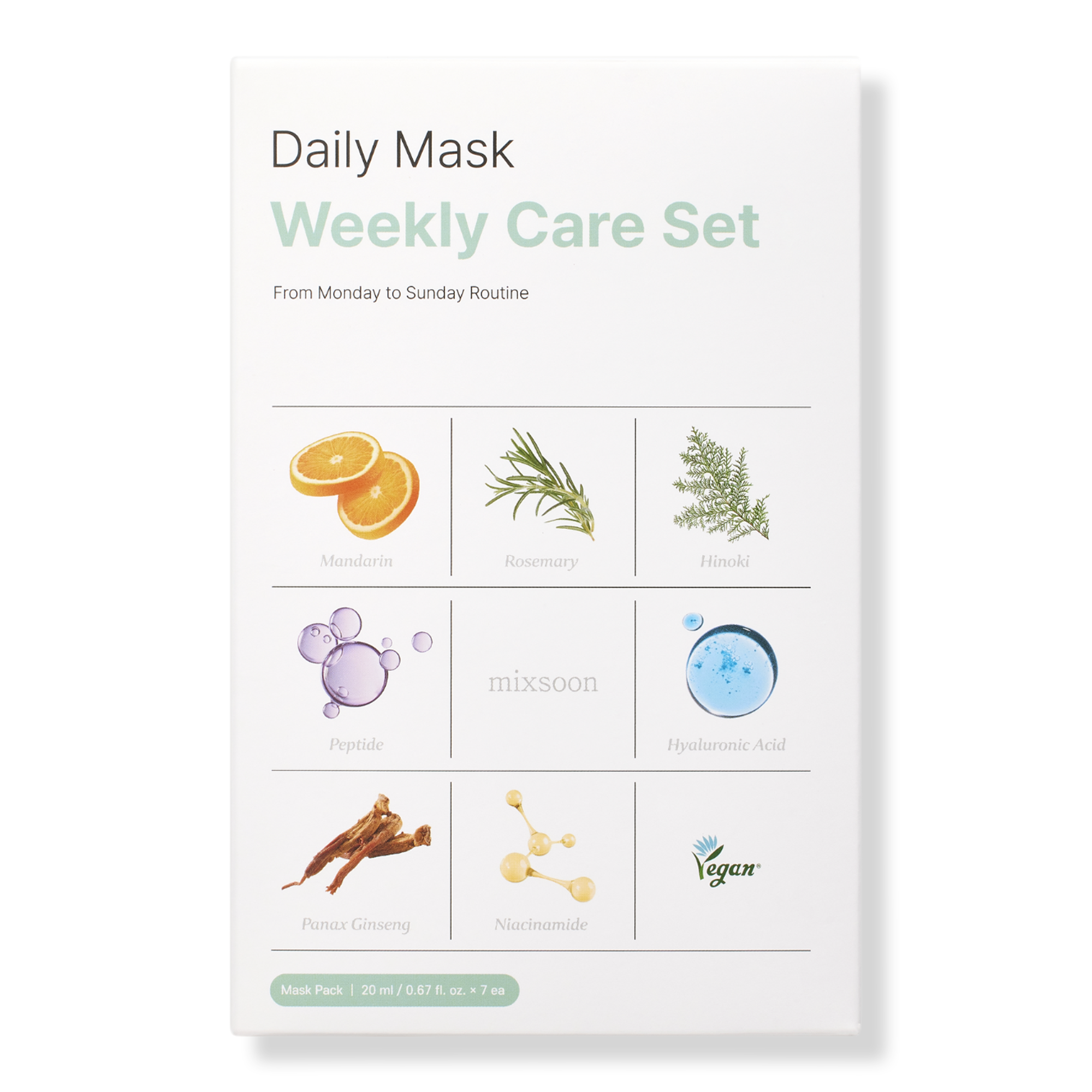 Mixsoon Daily Mask Weekly Care Set #1