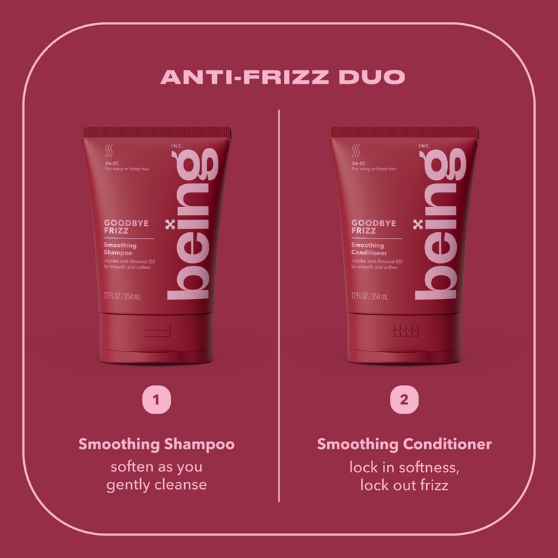 being - GOODBYE FRIZZ Smoothing Shampoo with Jojoba and Almond Oil