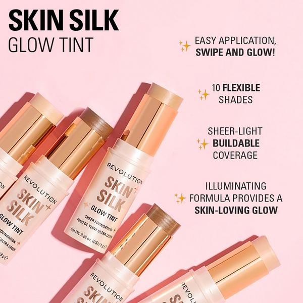 Revolution Beauty Skin Silk Glow Tint Sheer Foundation Stick #4