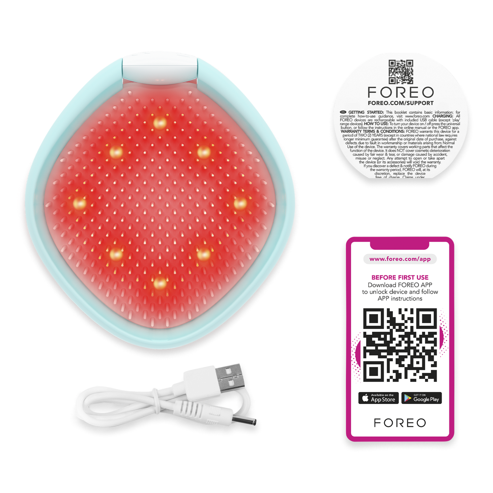 FLIP Play Advanced RGB LED Light Hairbrush - Ice Ice Baby