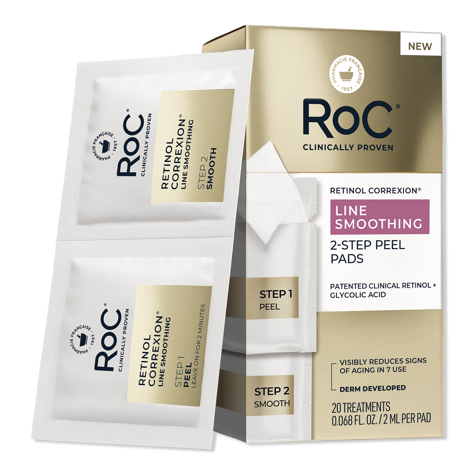 RoC Retinol Correxion Line Smoothing 2-Step Peel Pads #1