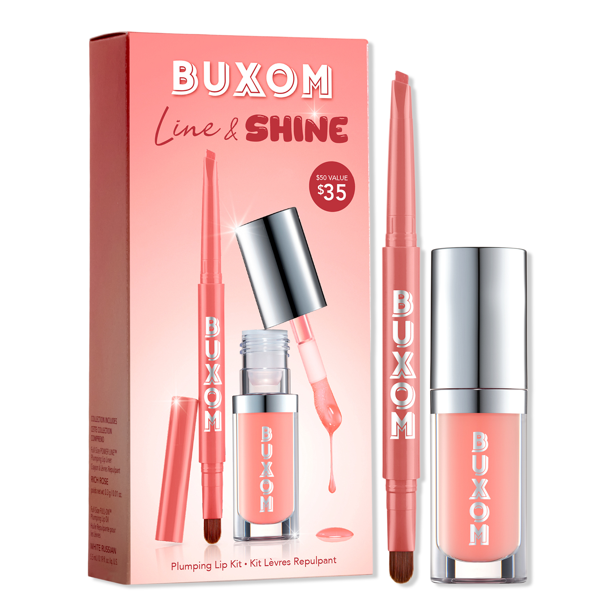 Buxom Line & Shine Lip Oil & Lip Liner Duo #1