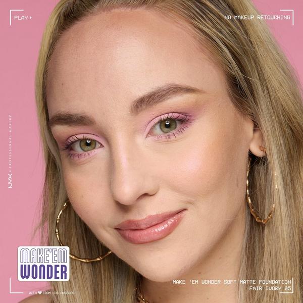 NYX Professional Makeup Make 'EM Wonder, 24H Soft Matte Foundation #5