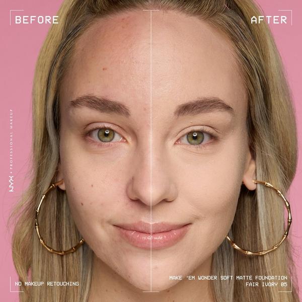 NYX Professional Makeup Make 'EM Wonder, 24H Soft Matte Foundation #6