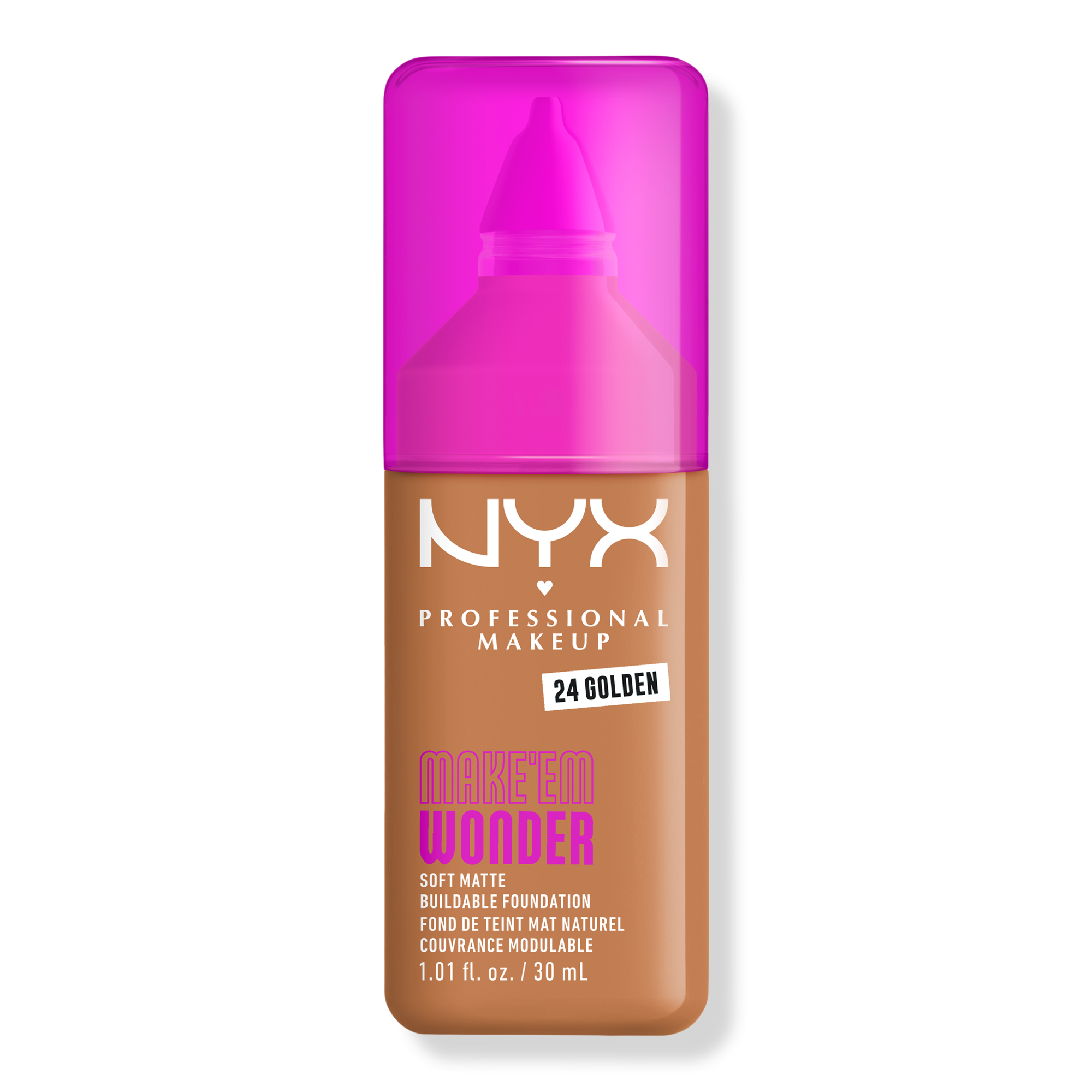 NYX Professional Makeup Make 'EM Wonder, 24H Soft Matte Foundation #1