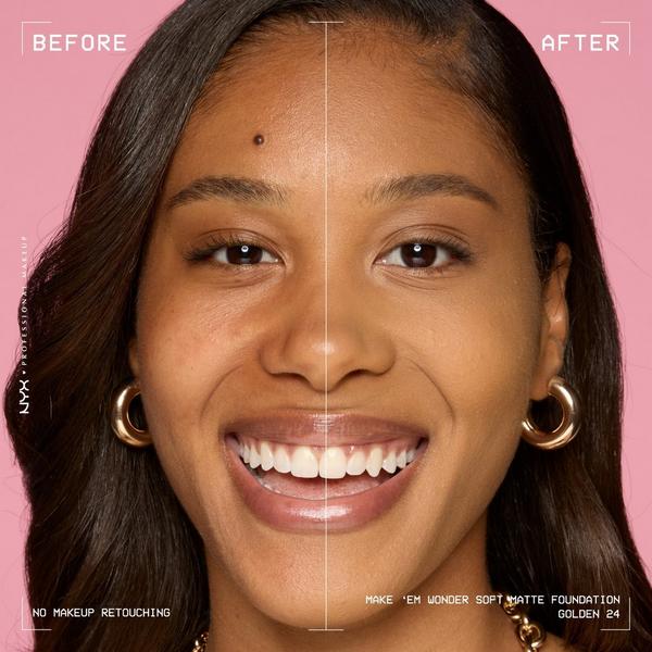 NYX Professional Makeup Make 'EM Wonder, 24H Soft Matte Foundation #6