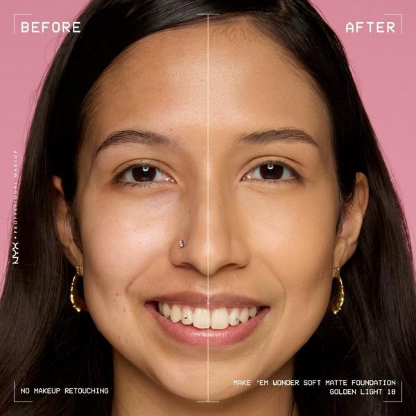 NYX Professional Makeup Make 'EM Wonder, 24H Soft Matte Foundation #6