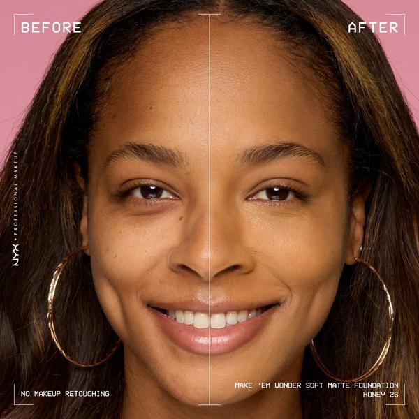 NYX Professional Makeup Make 'EM Wonder, 24H Soft Matte Foundation #6