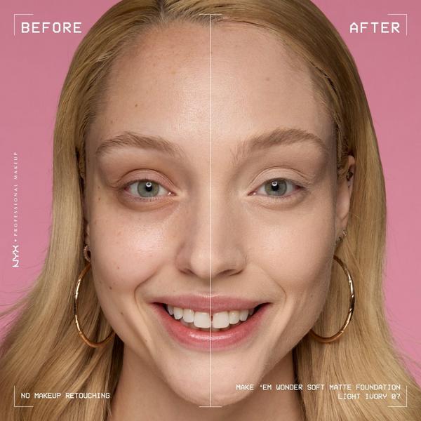 NYX Professional Makeup Make 'EM Wonder, 24H Soft Matte Foundation #6