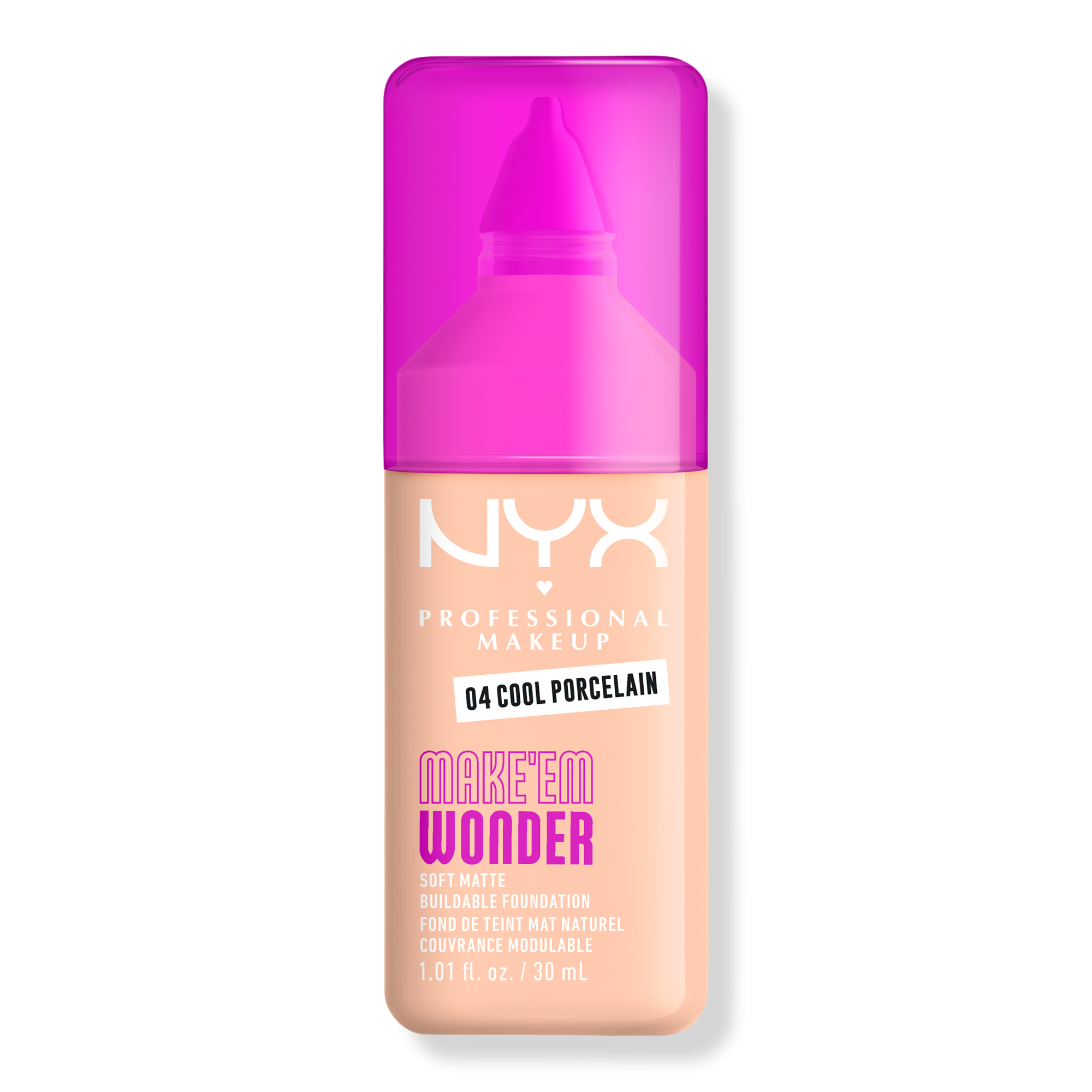NYX Professional Makeup Make 'EM Wonder, 24H Soft Matte Foundation #1