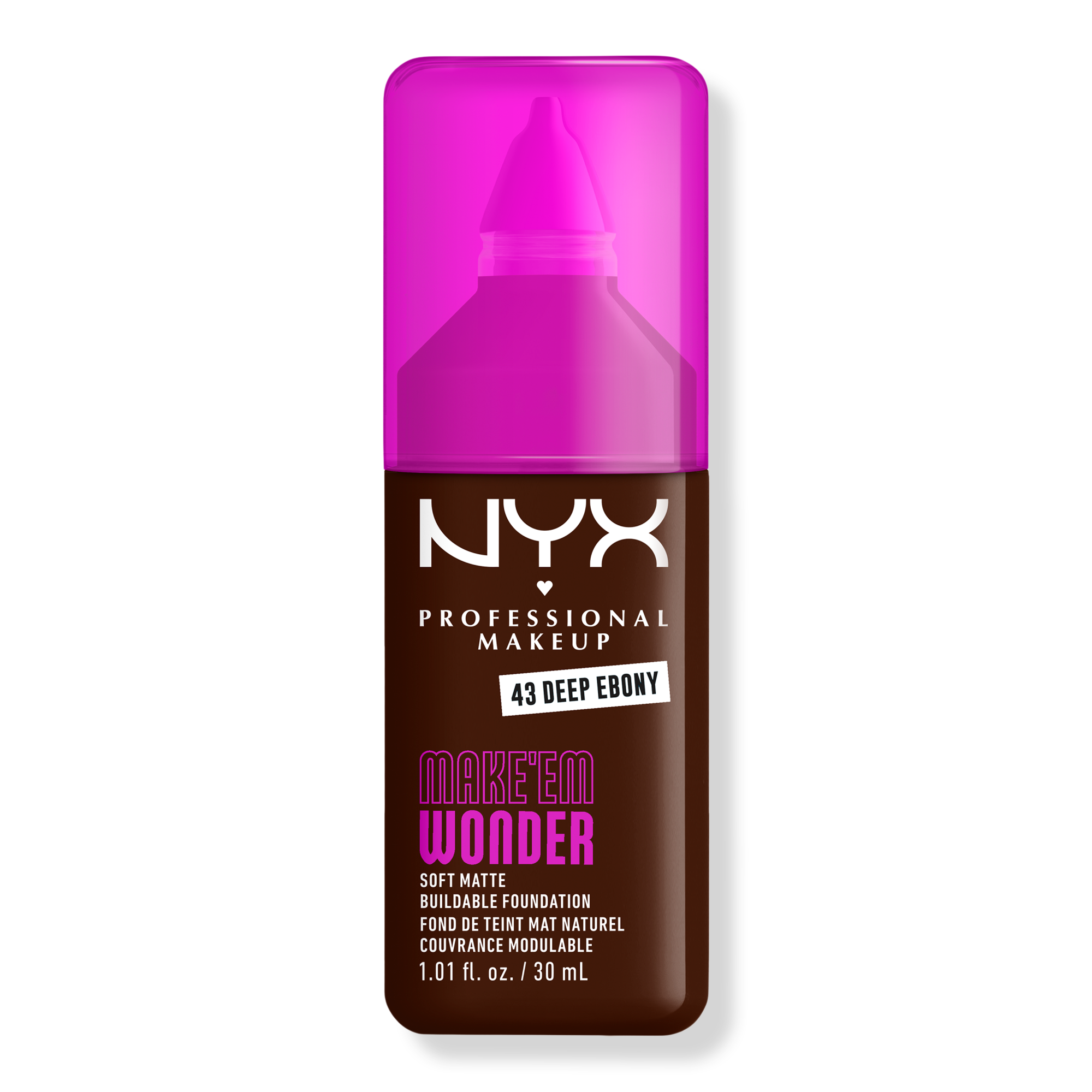 NYX Professional Makeup Make 'EM Wonder, 24H Soft Matte Foundation #1