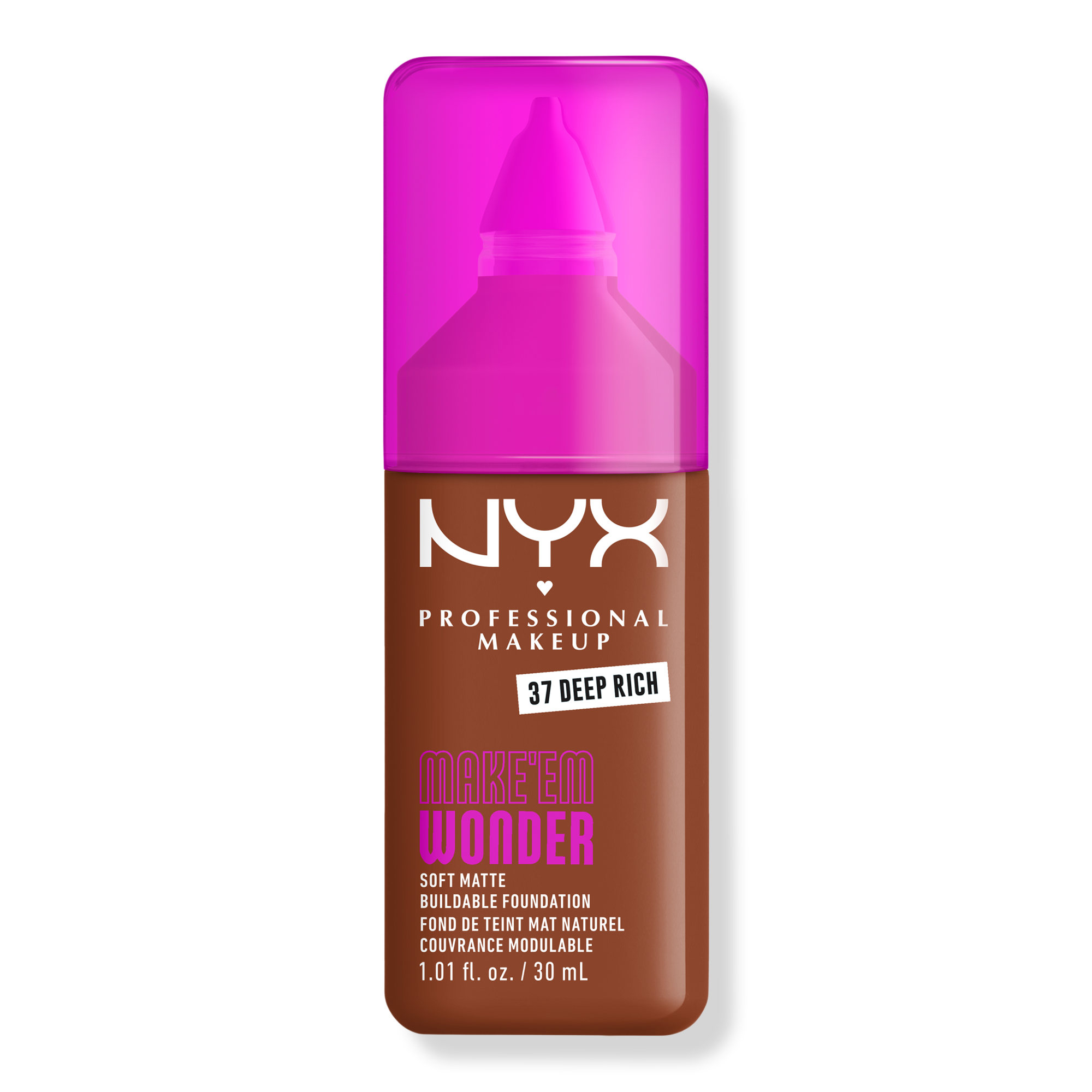 NYX Professional Makeup Make 'EM Wonder, 24H Soft Matte Foundation #1