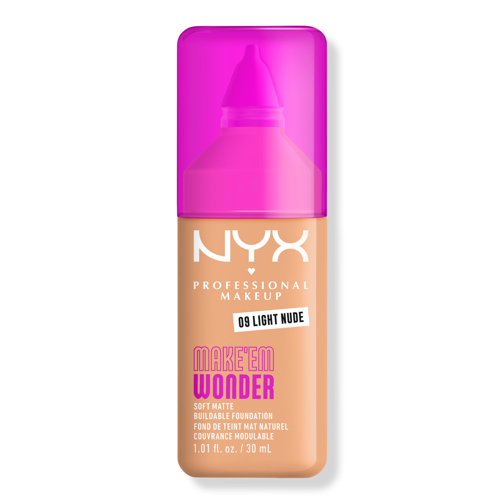 NYX Professional Makeup Make 'EM Wonder, 24H Soft Matte Foundation #1