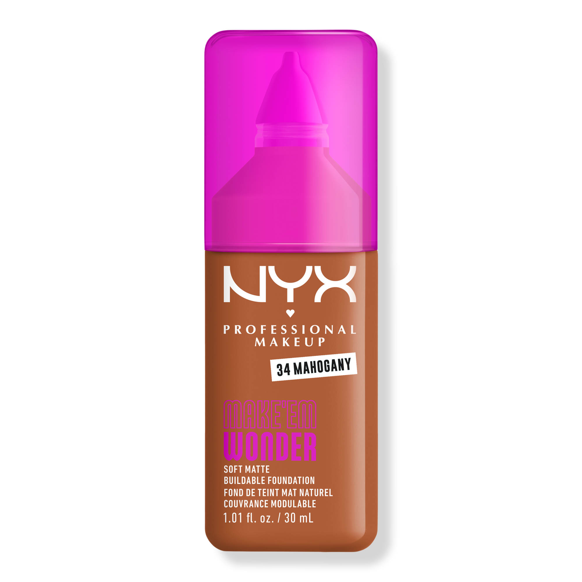 NYX Professional Makeup Make 'EM Wonder, 24H Soft Matte Foundation #1