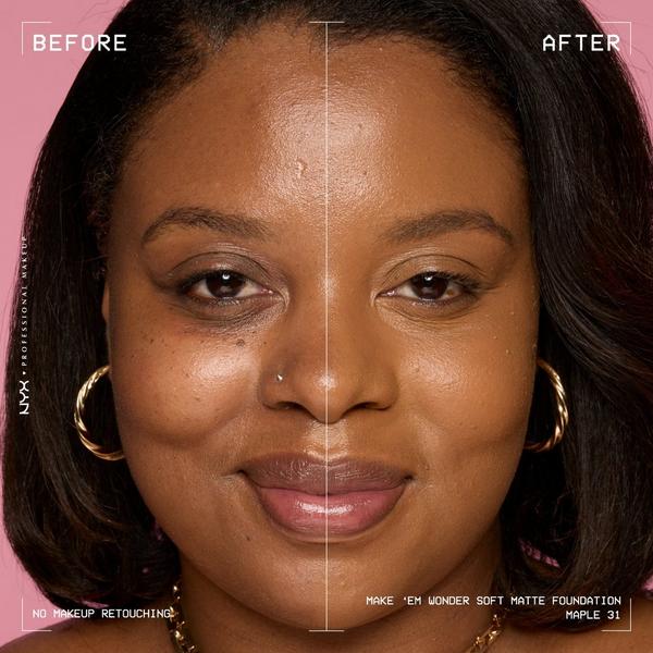 NYX Professional Makeup Make 'EM Wonder, 24H Soft Matte Foundation #6