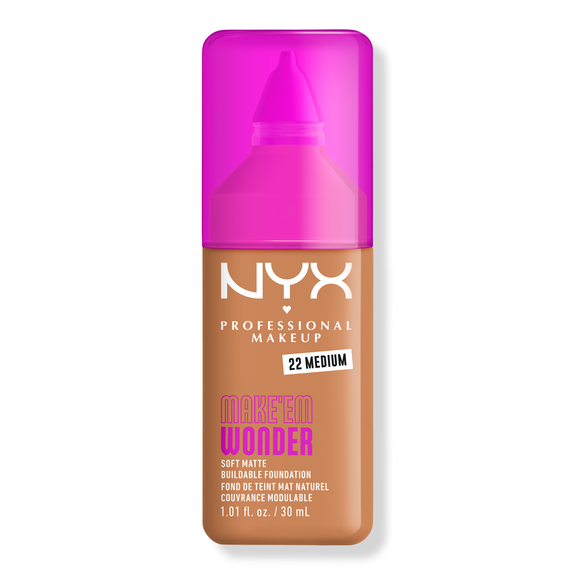 NYX Professional Makeup Make 'EM Wonder, 24H Soft Matte Foundation #1