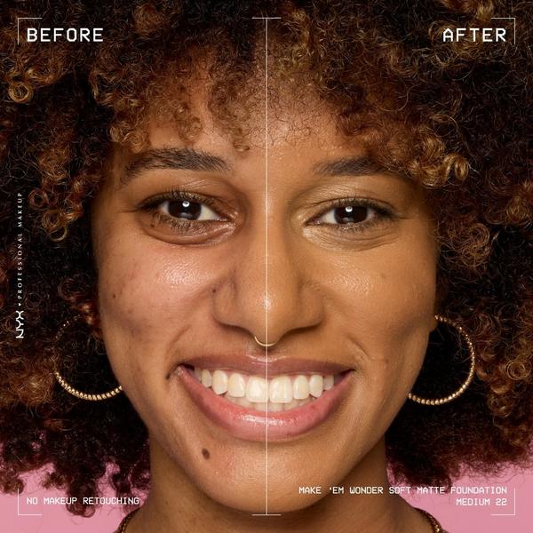 NYX Professional Makeup Make 'EM Wonder, 24H Soft Matte Foundation #6