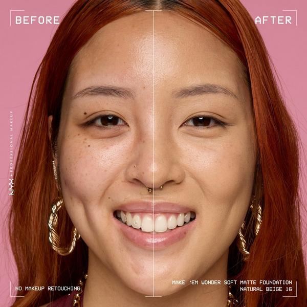 NYX Professional Makeup Make 'EM Wonder, 24H Soft Matte Foundation #6