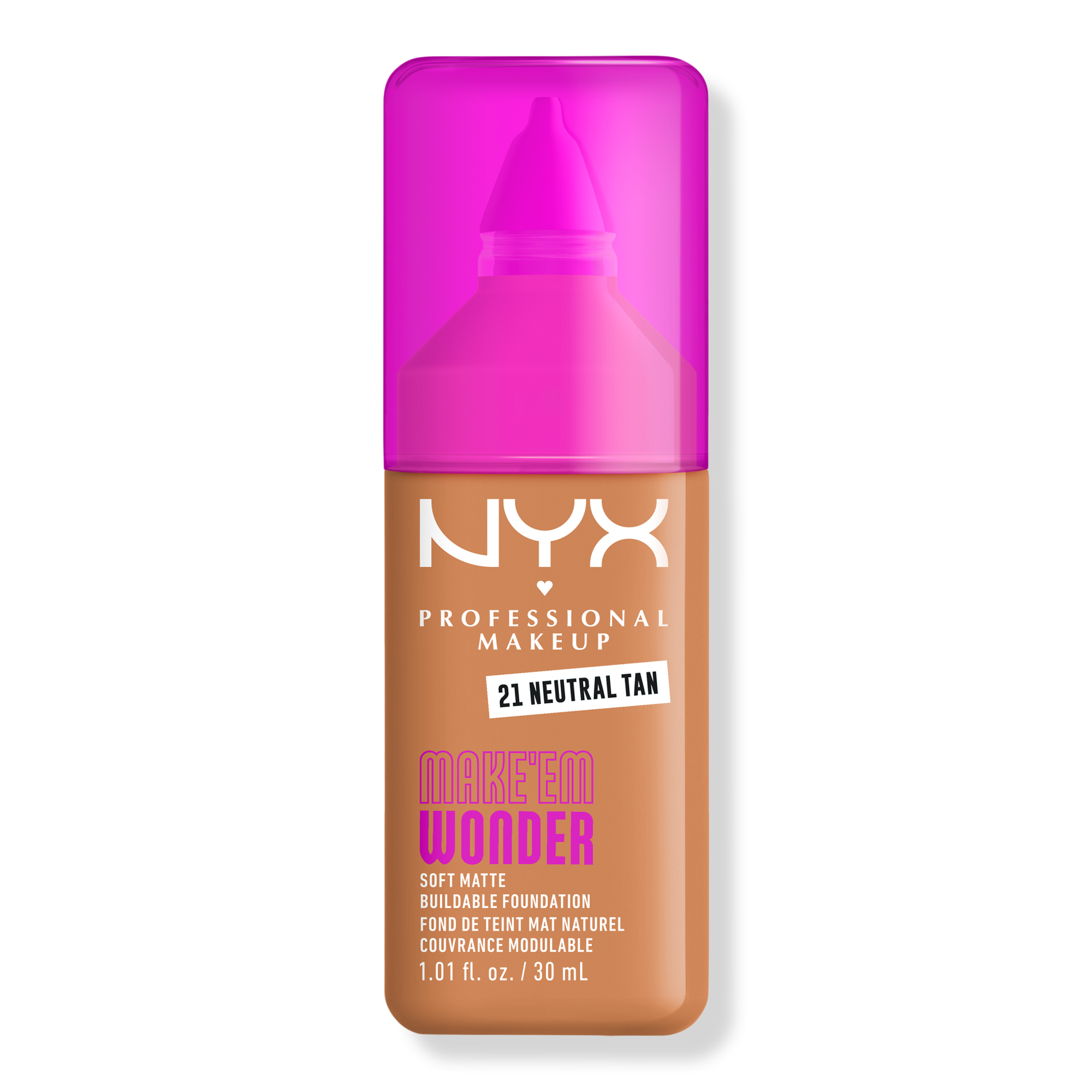 NYX Professional Makeup Make 'EM Wonder, 24H Soft Matte Foundation #1