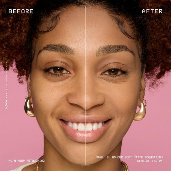 NYX Professional Makeup Make 'EM Wonder, 24H Soft Matte Foundation #6