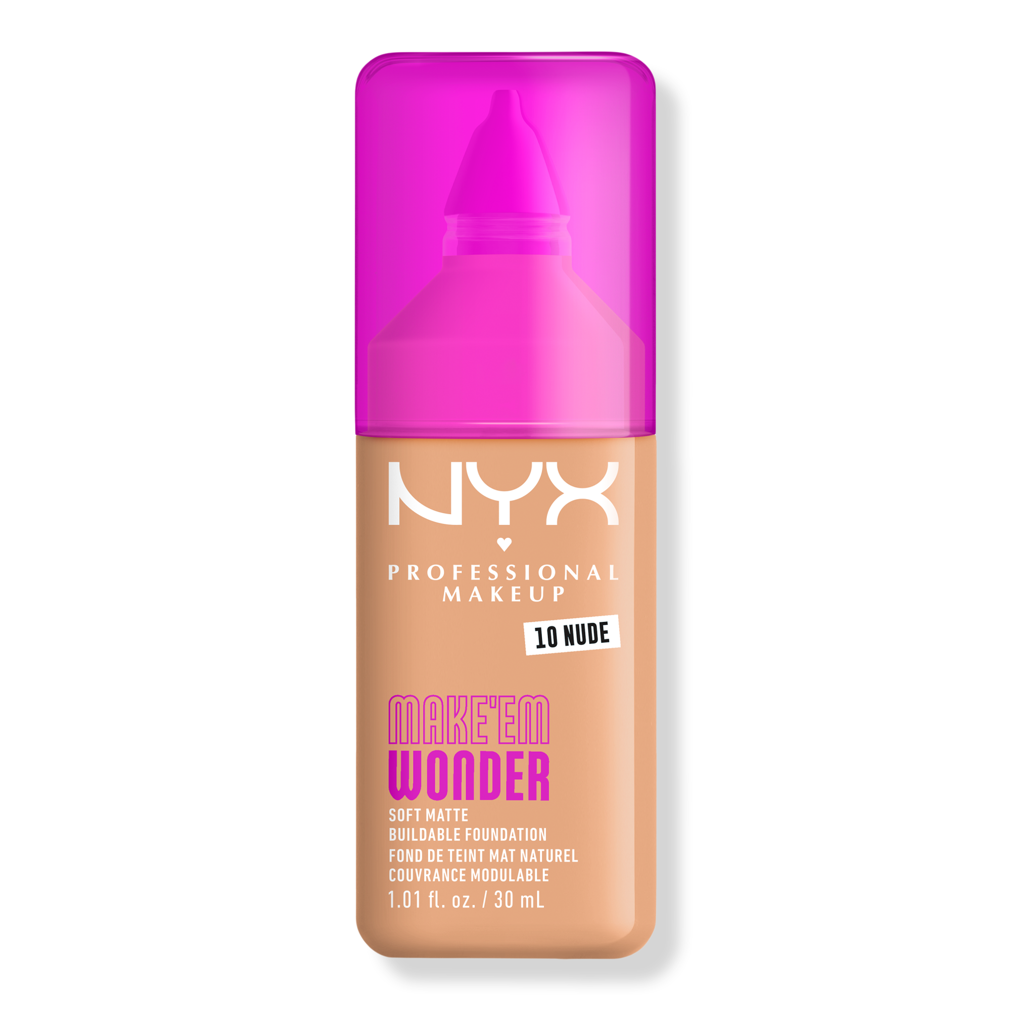 NYX Professional Makeup Make 'EM Wonder, 24H Soft Matte Foundation #1