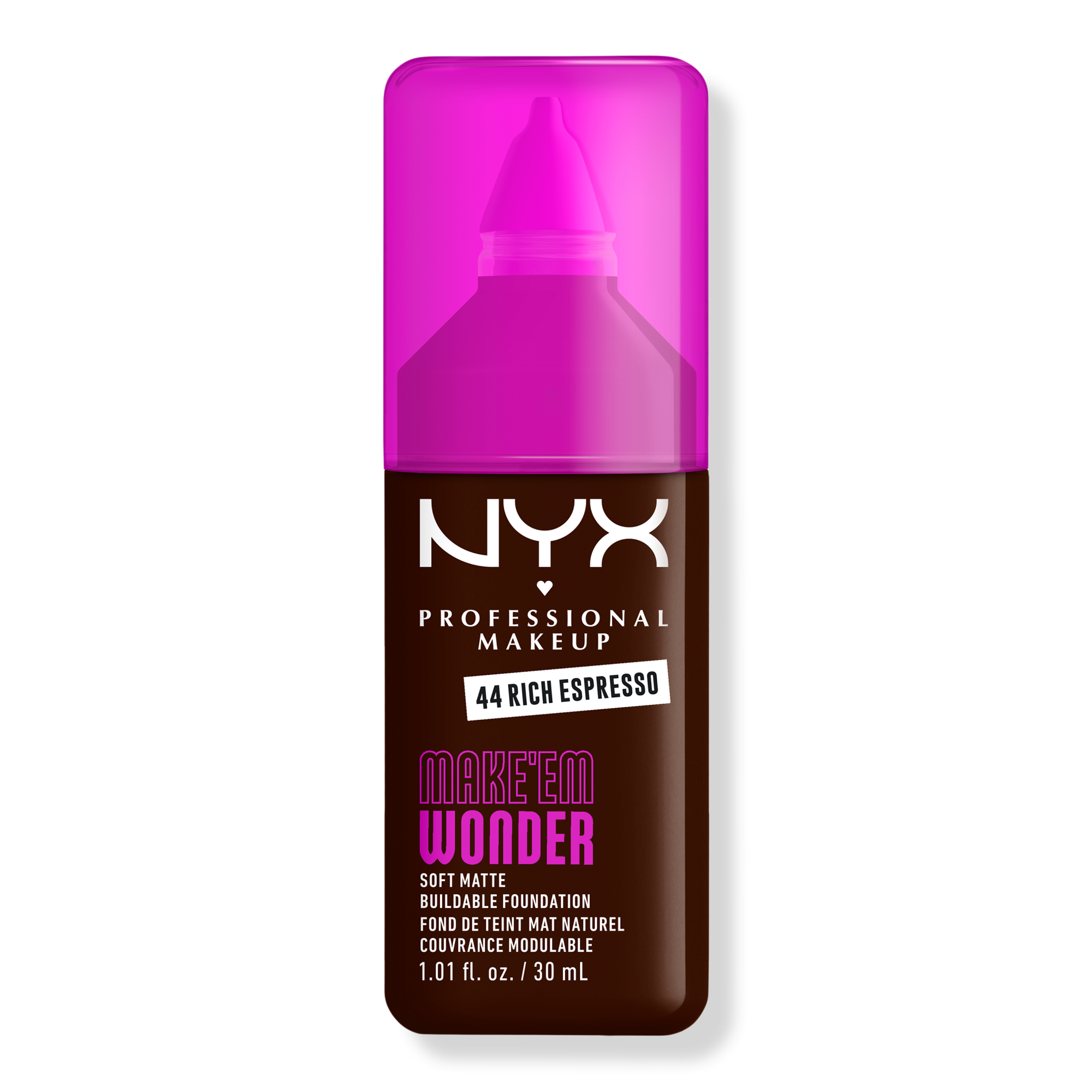 NYX Professional Makeup Make 'EM Wonder, 24H Soft Matte Foundation #1