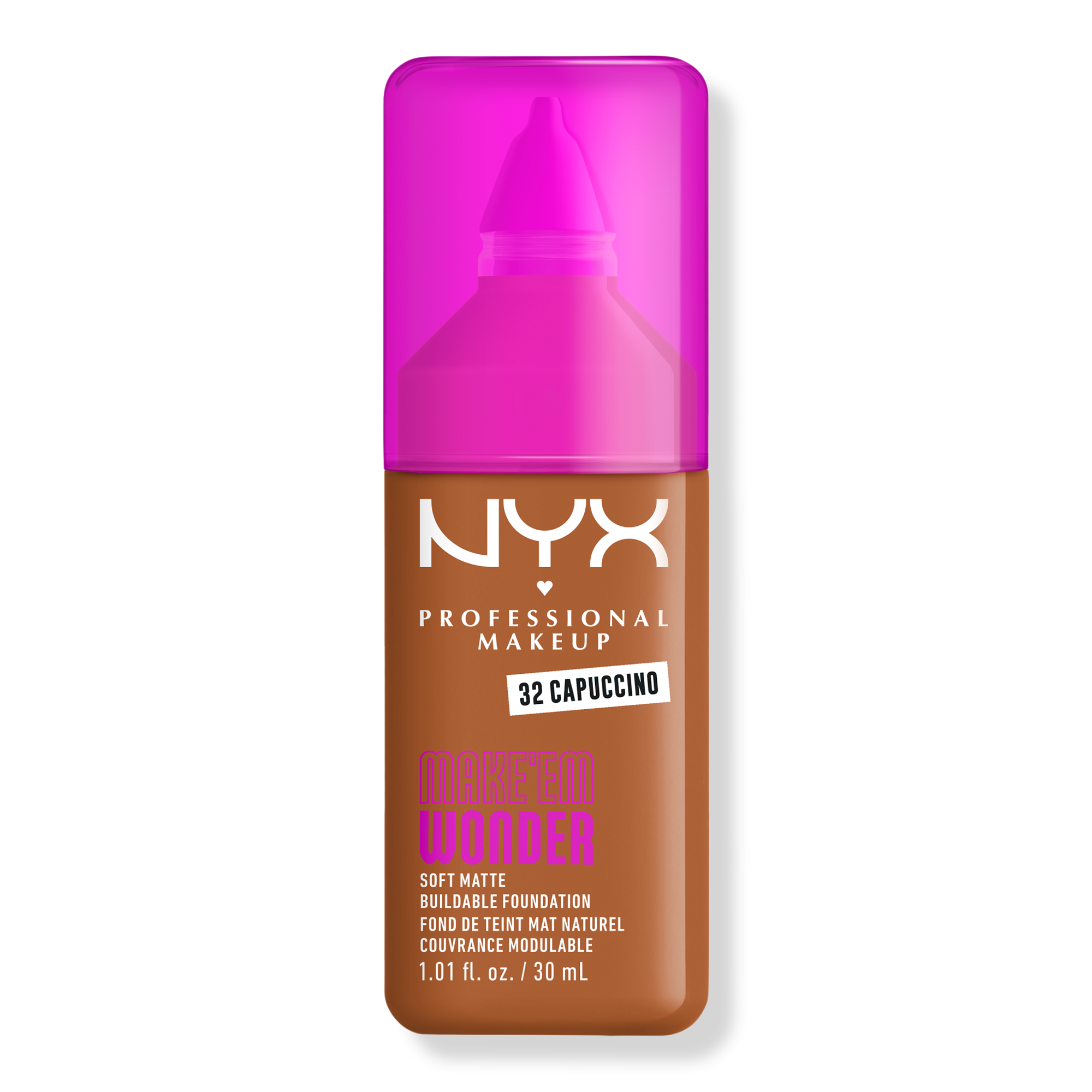 NYX Professional Makeup Make 'EM Wonder, 24H Soft Matte Foundation #1
