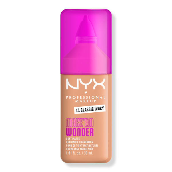 NYX Professional Makeup Make 'EM Wonder, 24H Soft Matte Foundation #1