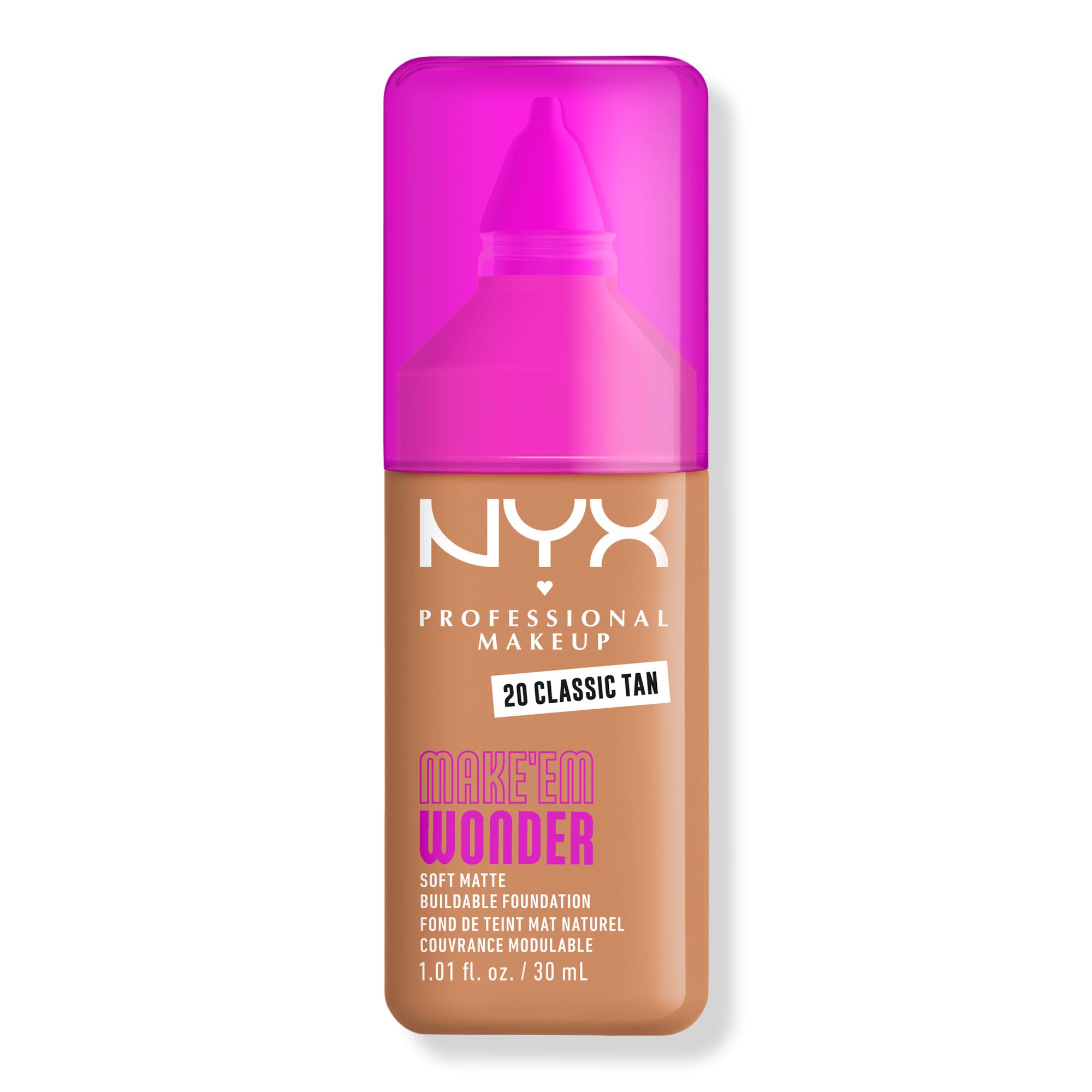 NYX Professional Makeup Make 'EM Wonder, 24H Soft Matte Foundation #1