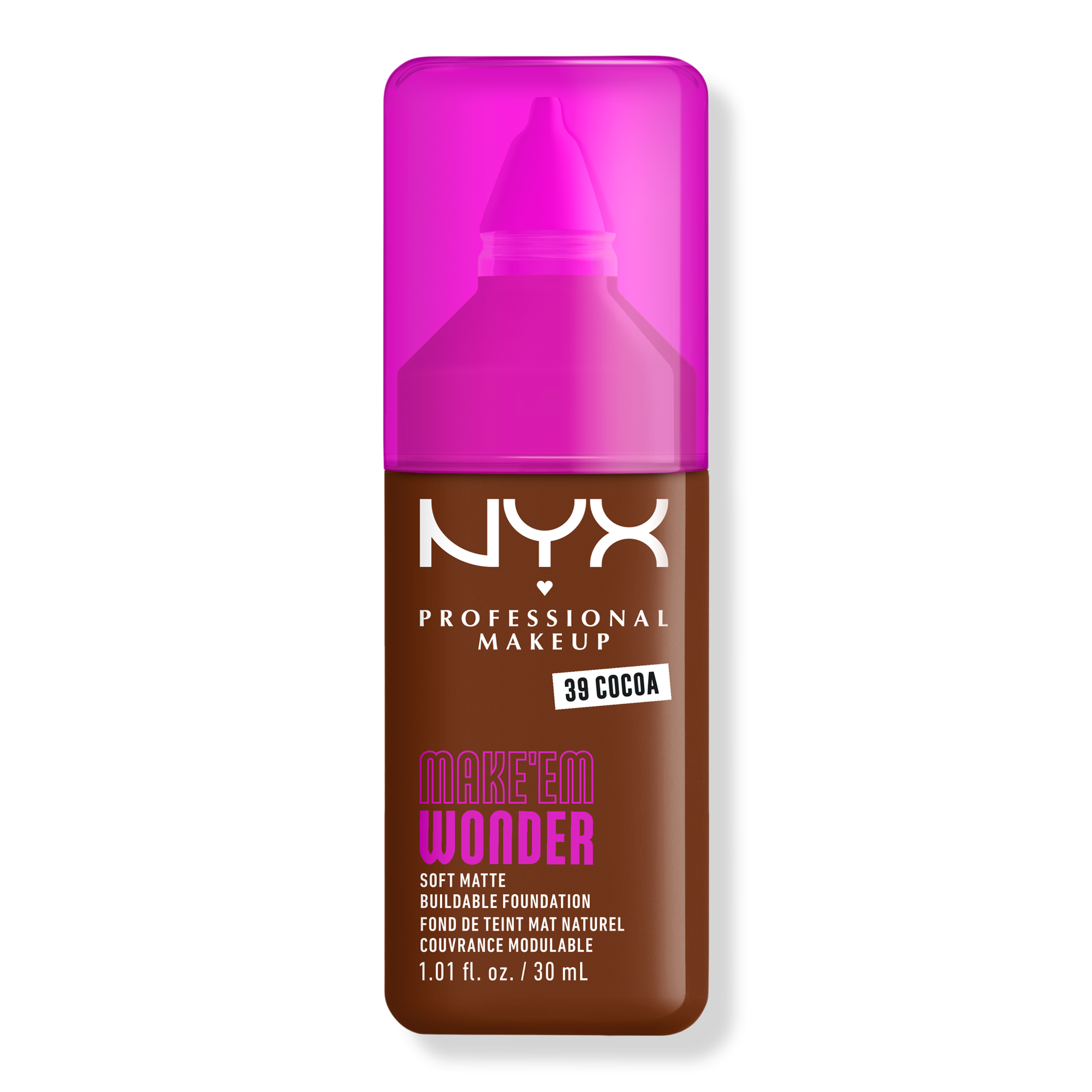 NYX Professional Makeup Make 'EM Wonder, 24H Soft Matte Foundation #1