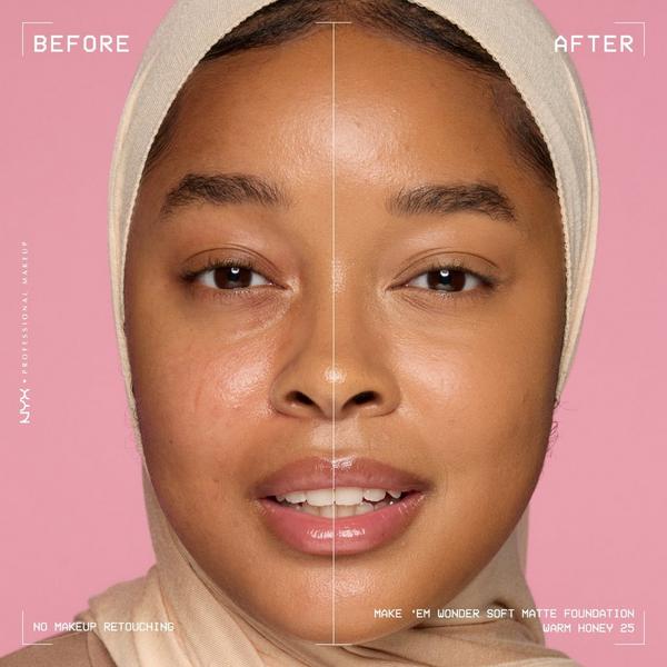 NYX Professional Makeup Make 'EM Wonder, 24H Soft Matte Foundation #6