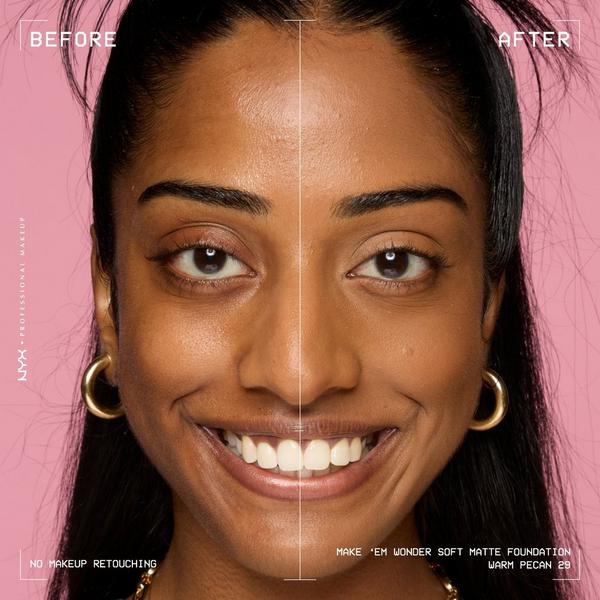 NYX Professional Makeup Make 'EM Wonder, 24H Soft Matte Foundation #6