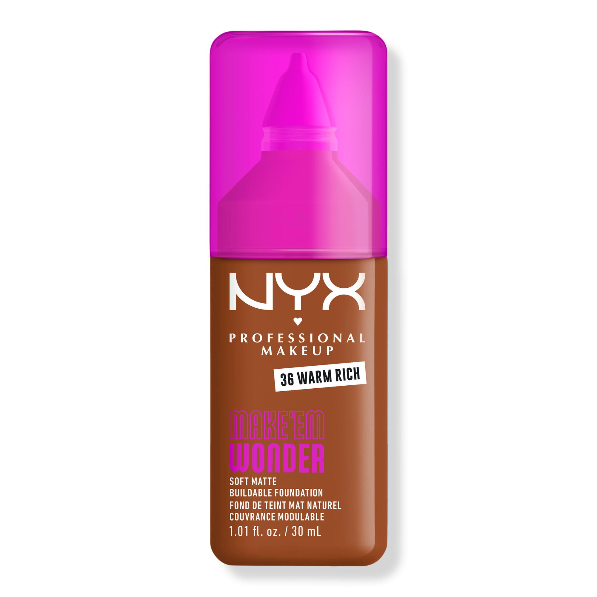 NYX Professional Makeup Make 'EM Wonder, 24H Soft Matte Foundation #1