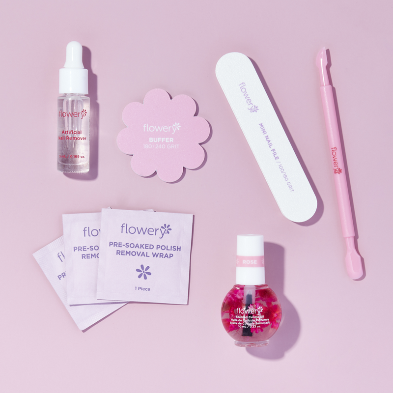 Flowery - Pro Nail Removal Kit with Artificial Nail Remover & Pre
