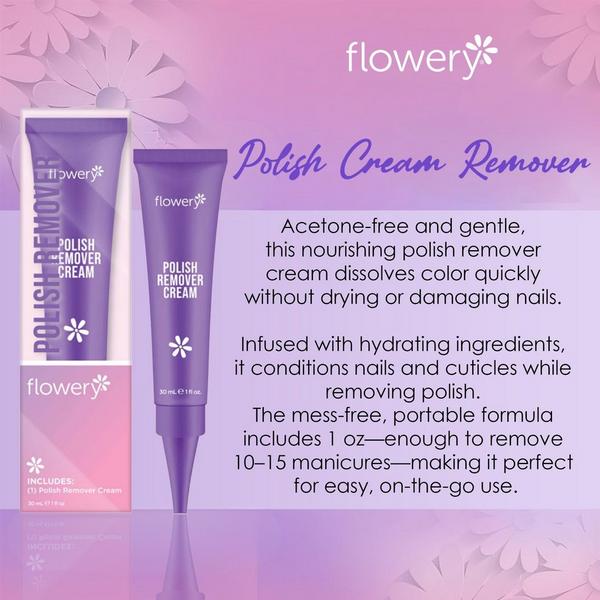Flowery Polish Remover Cream with Nourishing Formula for Nails and Cuticles #4