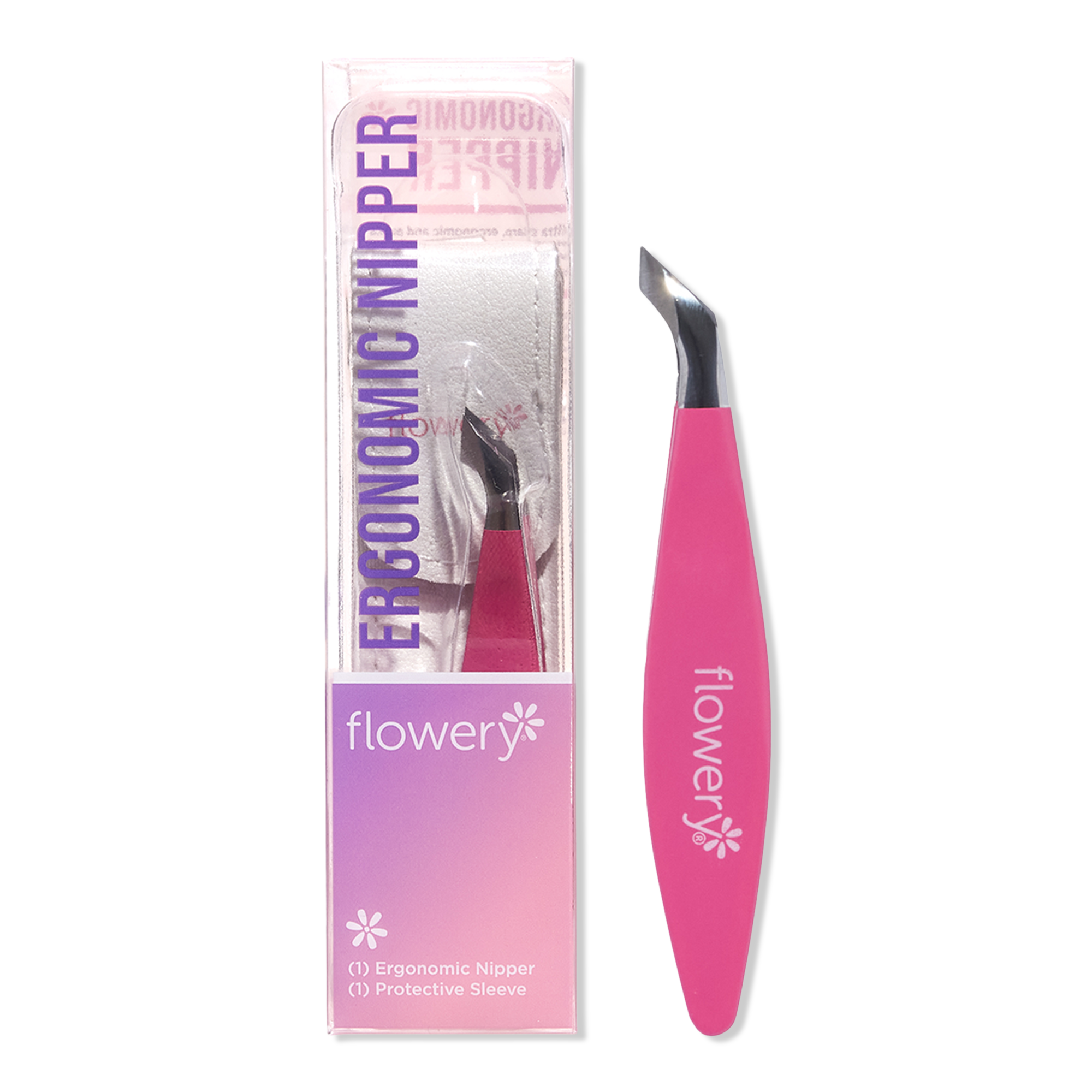Flowery Ergonomic Nail Nipper with Precision Blades & Storage Case #1