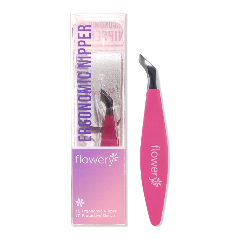 Flowery Ergonomic Nail Nipper with Precision Blades & Storage Case