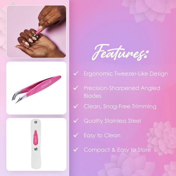 Flowery Ergonomic Nail Nipper with Precision Blades & Storage Case #6