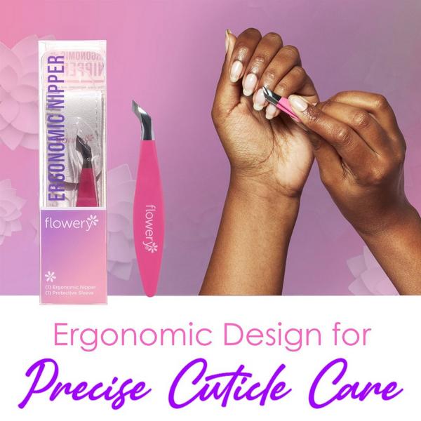 Flowery Ergonomic Nail Nipper with Precision Blades & Storage Case #8