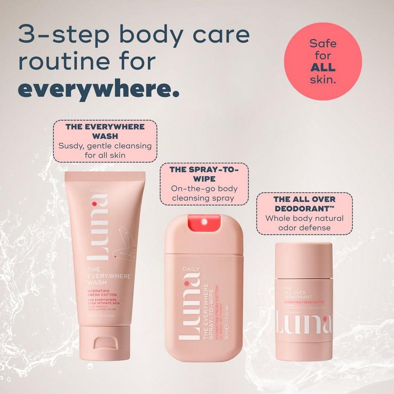 Luna Daily - Hydrating Fresh Cotton The Everywhere Body Minis Kit