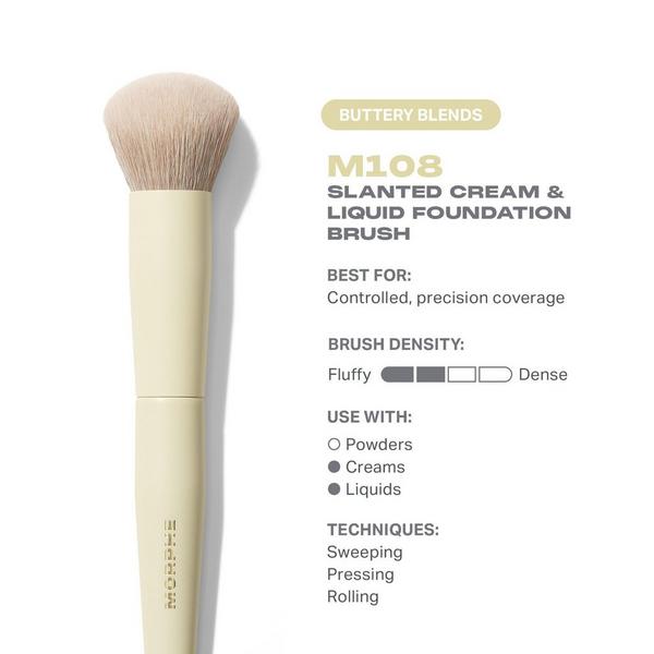 Morphe Buttery Blends M108 Slanted Cream & Liquid Foundation Brush #2