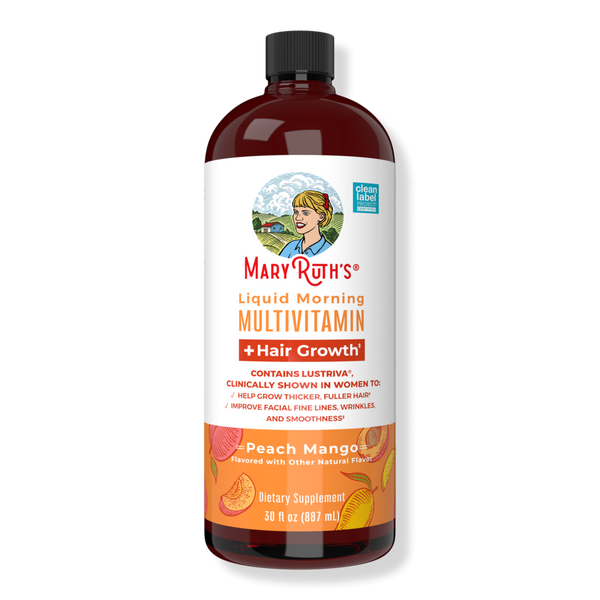 MaryRuth's Liquid Morning Multivitamin + Hair Growth Peach Mango #1