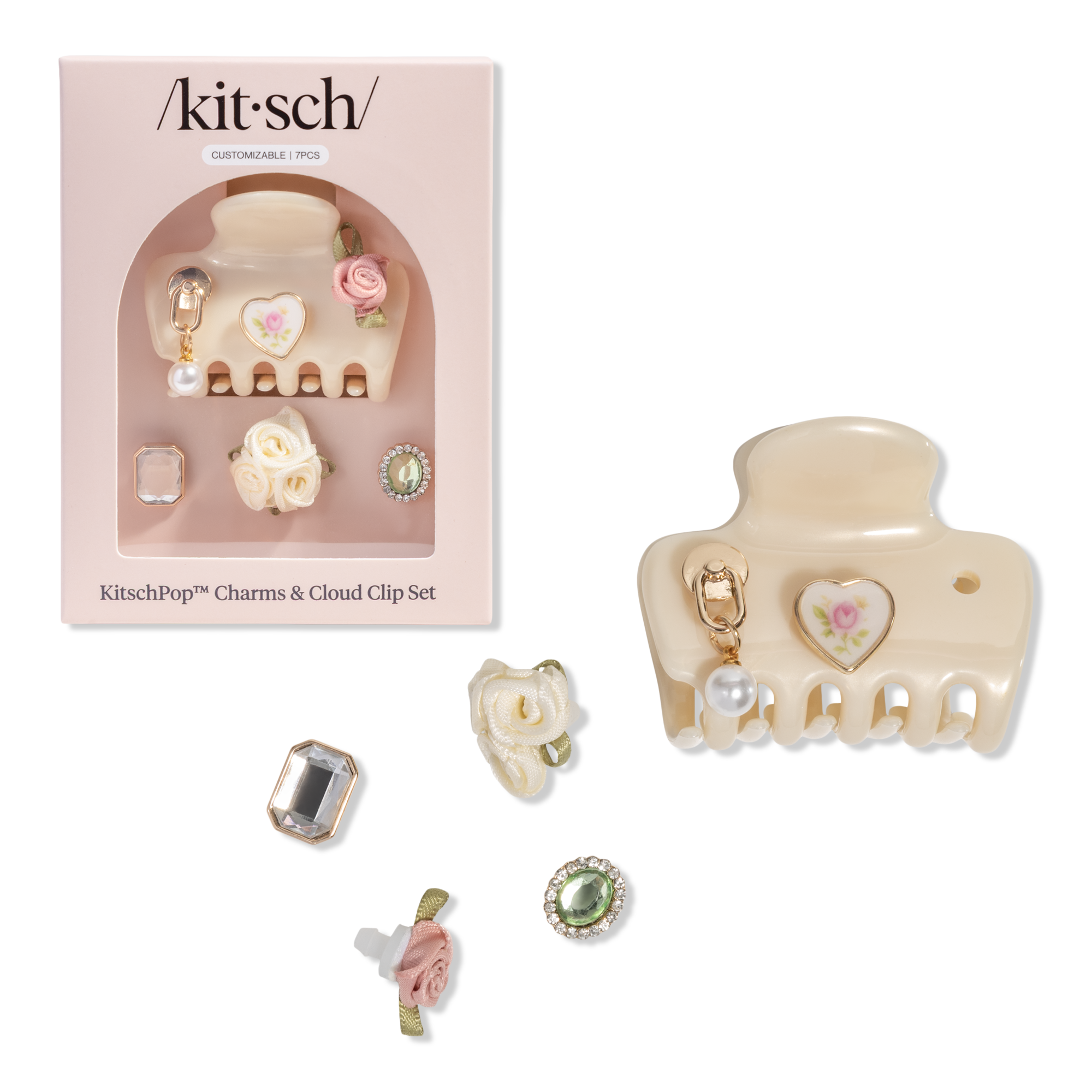 Kitsch Kitschpop Charms & Cloud Clip 7 Piece Set Vintage #1