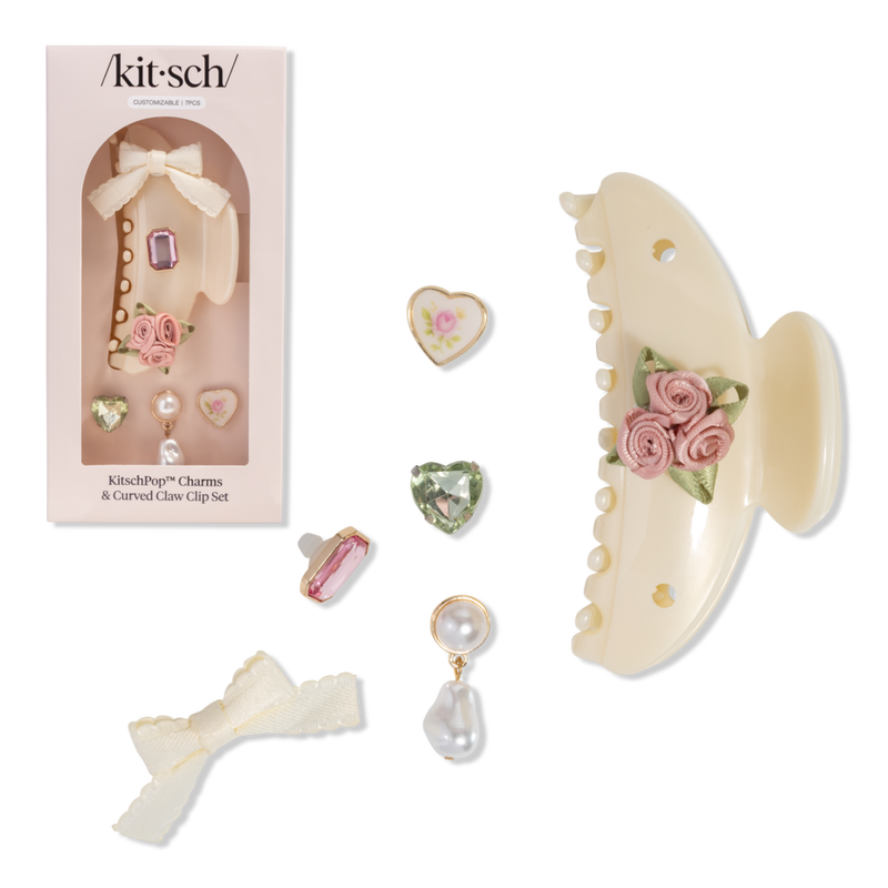 Kitsch - Pearlized Cream Kitschpop Curved Claw Clip 7 Piece Set